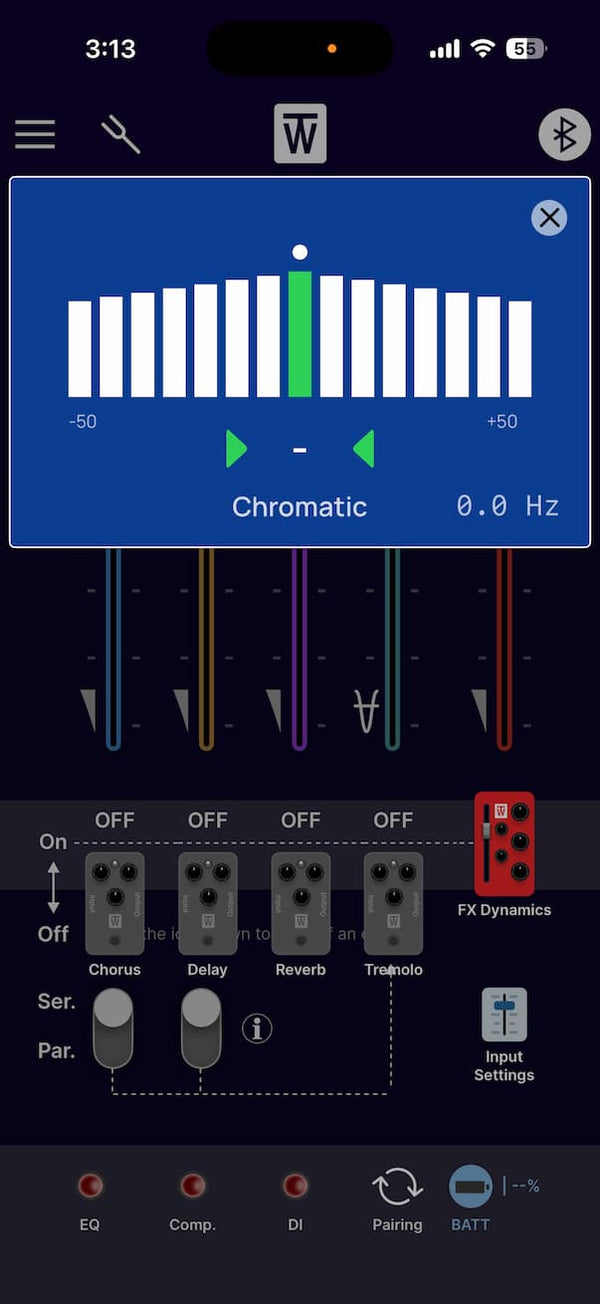 ToneWoodAmp2 app — Chromatic tuner